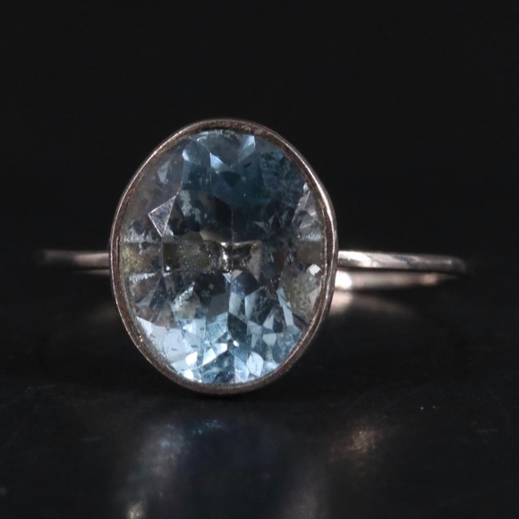 VTG 10K Blue Topaz Ring - Picture 5 of 5